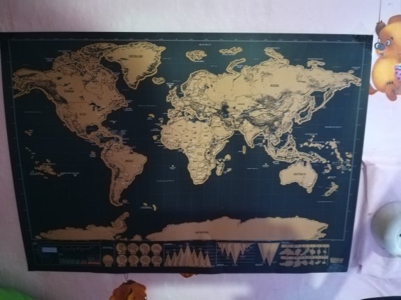 Deluxe Scratch Off World Map